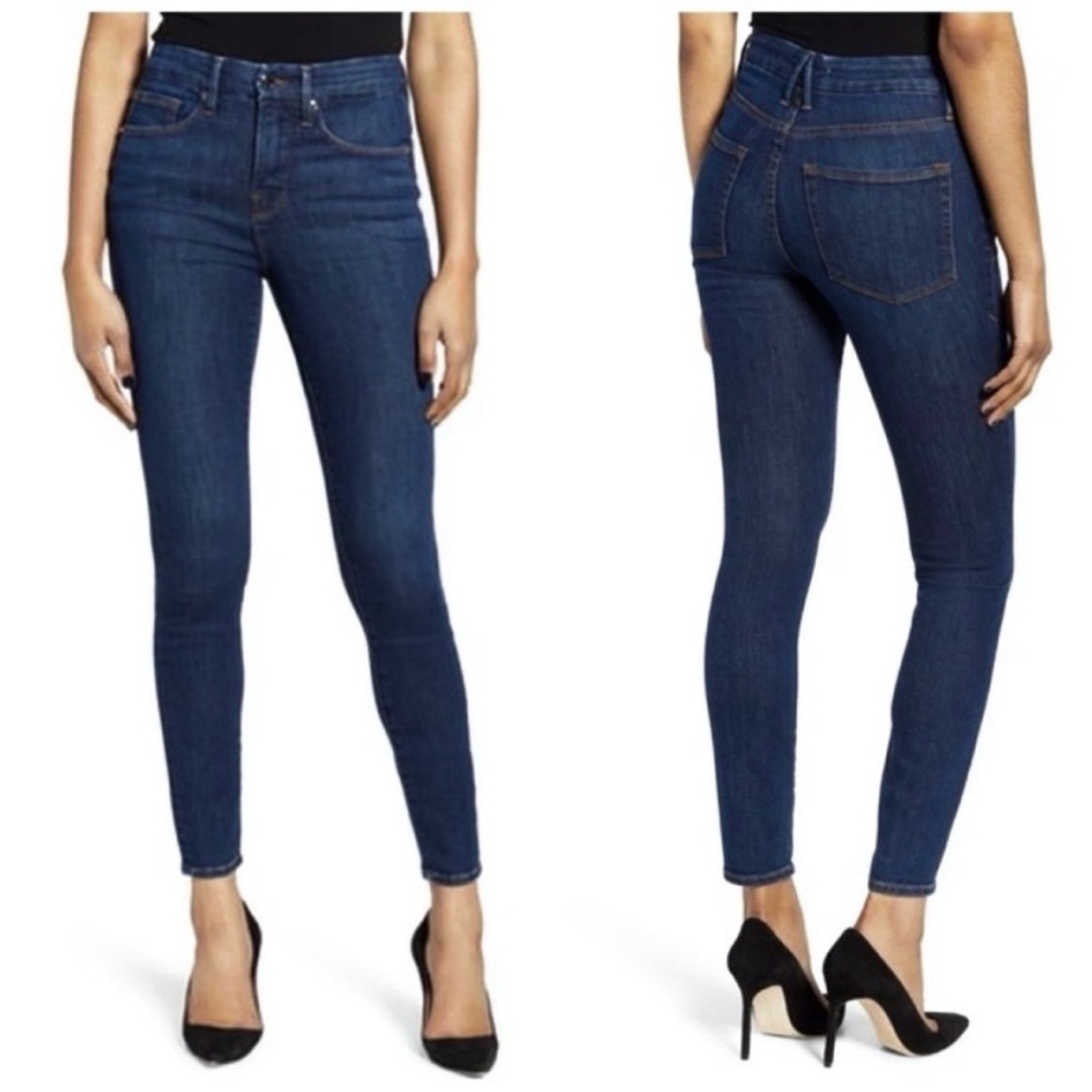 Good American Good Waist Dark Wash Jeans | Size 6